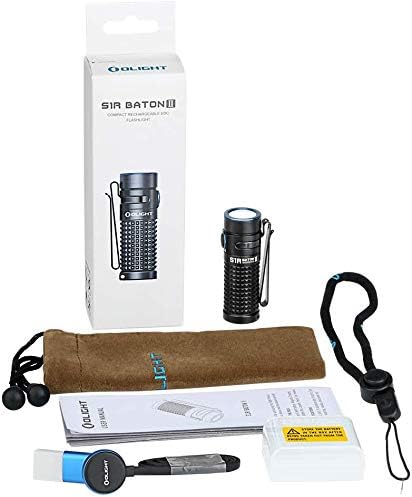 OLIGHT S1R II 1000 Lumen Compact Rechargeable EDC Flashlight with Single Rechargeable Battery and Magnetic Charging Cable