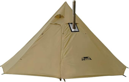 PRESELF 2-3 Person Tipi Hot Tent Version2 with Stove Jack, for Hunting Bushcraft, Lightweight, Standing Room, Teepee Backpacking Camping Hiking
