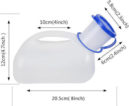 AWOKEN Unisex Urinal, Portable Toilet Urinal for Men and Women, Pee Bottle with a Sealed Lid and Funnel for Elderly Kids and Patients for Camping Outdoor Travel