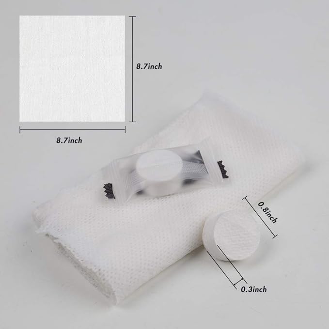 BigOtters 200PCS Compressed Towels, Disposable Towel Thicker Camping Wipes Toilet Paper Tablets Portable Towels for Home Beauty and Outdoors Hiking