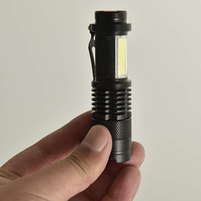 MODOAO COB LED Flashlights,Ultra Bright 4 Modes Mini Handheld Torch,Waterproof Pocket Lights Handheld Flashlight (10 Pack)