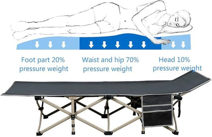 Yaheetech Folding Camping Cot, Portable Military Canvas Sleeping Bed, Outdoor Comfortable Lightweight Bed with Carry Bag for Hiking, Backpack Travel, Home & Office