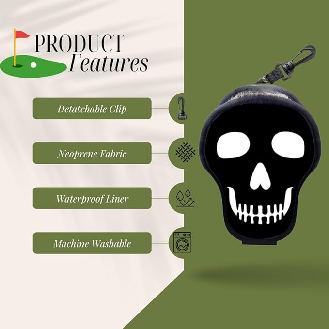 Golf Club Cleaner & Golf Ball Cleaning Bag, Golf Cart Accessories for Men, Washing Machine, Green Clean, Clubs Waterproof & Dry Exterior Bags, Funny Washer Tool, for Golfers