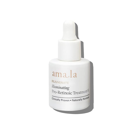 Amala Illuminating Pro-Retinoic Treatment Oil, Natural Retinol Alternative with Picão Preto Extract, 23K Gold, Cacay Seed Oil. Anti-Wrinkle Oil (8ml)