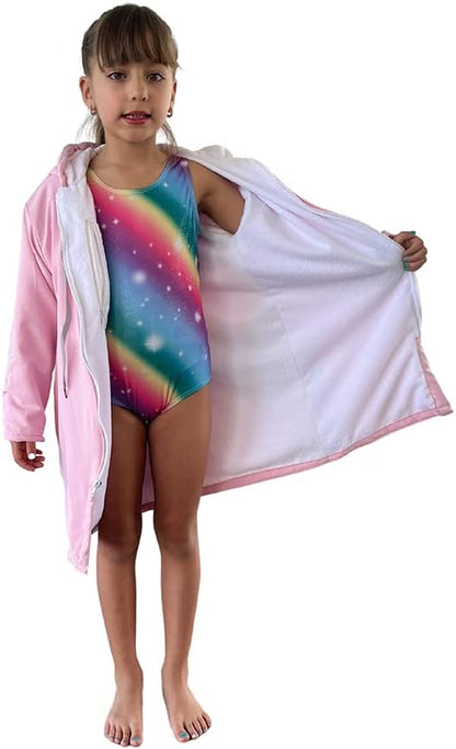 MACAR sport TOWEL swimming parka, waterproof fabric on the outside, dry jacket for kids and adults