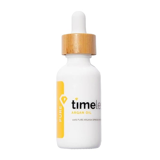 Timeless Skin Care Argan Oil - 100% Pure Argan Oil for Face & Hair Care - For Dry Skin - Fragrance-Free - Use with Moisturizer or Hair Products - 2 oz