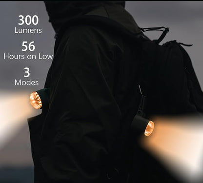 2-Pack Mini Hands Free Rechargeable Hat Light Camping Lanterns Magnetic IPX4 Waterproof Clip on Ultra Light for Emergency, Outdoor, Camping, Fishing, Biking, Night Running (Red)