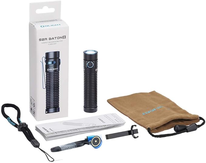 OLIGHT S2R II 1150 Lumens EDC Flashlight USB Magnetic Rechargeable Torch Light Equipped with Variable-Output Side Switch and Dual Direction Pocket Clip