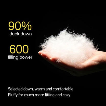 LIXADA Ultralight Winter Duck Down Booties Warm Socks Slippers Warm Soft Cozy Water-Resistant for Camping Sleeping Bag Men Women Winter Duck Down Booties Slipper Boots