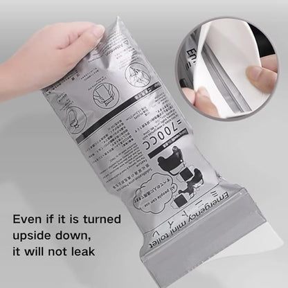Disposable Urine Bag for Travel, Mobile Emergency Toilet in Car, 700 ml Gel Urine Bags for Camping Toilets, Traffic Jam, Vomit Bags, Portable Toilets for Adults, Children
