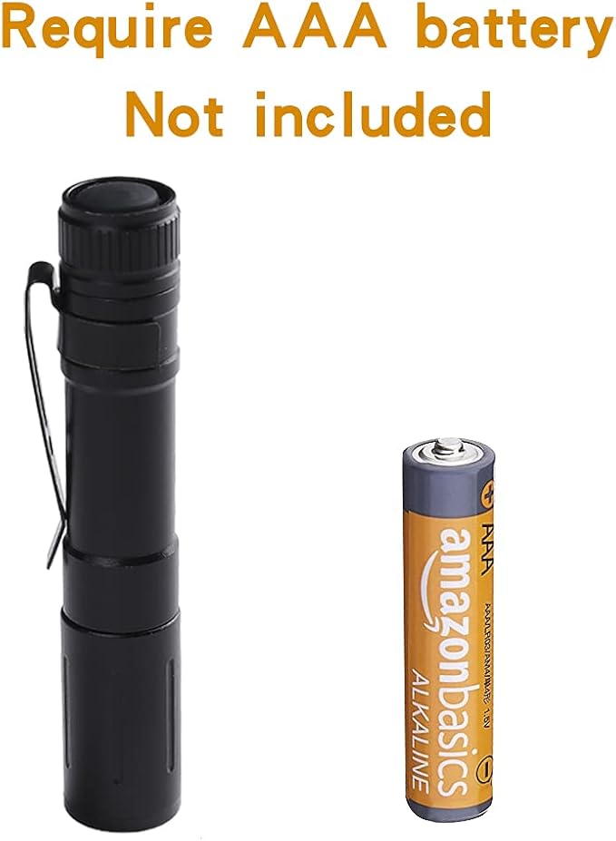KunHe 6 Pack Small Mini Single Mode Led Powerful Flashlights AAA Battery 1 Mode Flashlight Pen Light Penlight Flashlights Pocket Tiny Compact EDC High Lumens Bright Flashlights