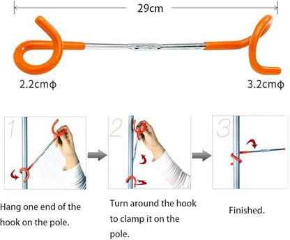 4 Pack Camping Lantern Hooks Hangers 11.6in Stainless Steel Tent Light Hangers Outdoor Lamp Hanger Non-Slip for Camping Hiking