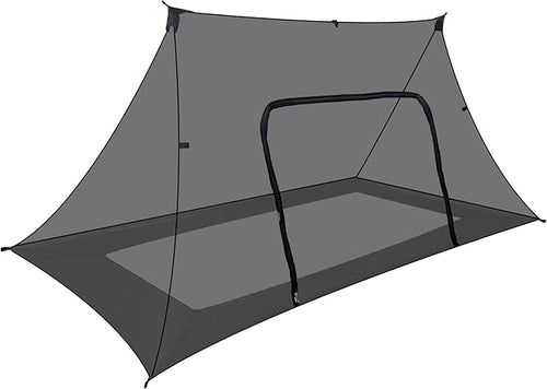 Onewind Camping Mosquito Net for Cot, Shelter Bugnet Camping Screen Room Ultralight No-See-Um Breathable Mesh Bugnet Mosquito Netting with Double Sided Zipper, Black