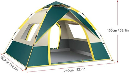 axGear Camping Tent Waterproof Windproof Dome Hiking Tent 2 to 4 People Family