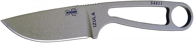 ESEE Knives Izula Fixed Blade Knife w/Survival Kit, Sheath & Clip Plate (Dark Earth)