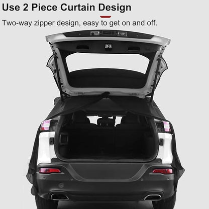 Ovege Car Tailgate Mesh Screen for SUV Bug Screens for Car Tent, Magnetic Mosquito Net for Car Camping Essentials, Car Camping Accessories（Black-Tailgate）