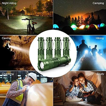 3 Modes LED Flashlight Torch Tactical Lamp Mini Q5 Light for Camping Hiking Emergency (color-6 pack)