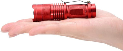Single Mode Red LED Flashlight, Mini Red Flashlight LED, High Power LED 1 Mode Red Light Flashlight Red Light Torch for Astronomy, Aviation, Night Observation