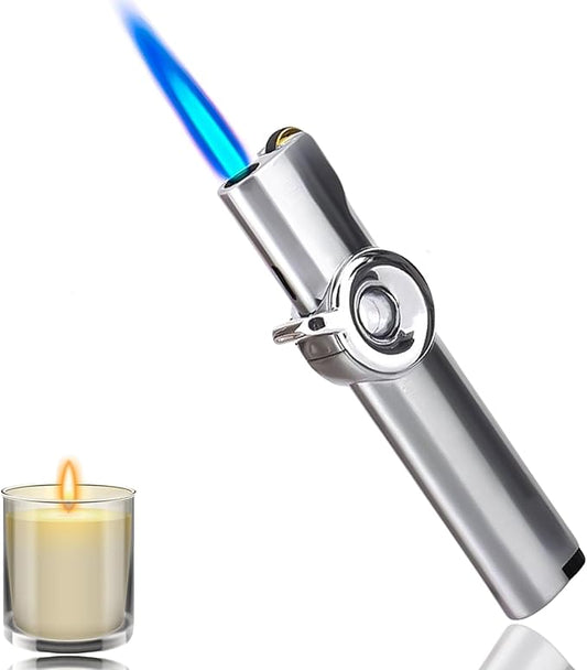 Cool Gadgets Metal Gears Butane Torch Lighters Refillable Novelty Lighter for Fireplace Candle Camping BBQ (Without Gas) (06)