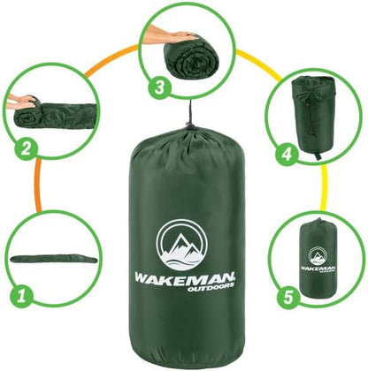 Mummy Sleeping Bag - Adult Cold Weather Sleeping Bag Rated to 25°F - Waterproof with Drawstring Hood - Camping Equipment by Wakeman Outdoors