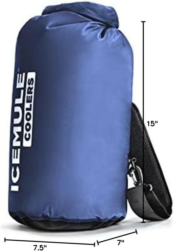 ICEMULE Classic Collapsible Sling Strap Cooler Hands Free, 100% Waterproof, Floats, 24+ Hours Cooling, Soft Sided Cooler for the Beach, Concerts, Traveling, RV-ing, Hiking, Kayaking, Camping & Fishing