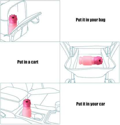 MiOYOOW Portable Urinal Bottle, Shrinkable Emergency Urinal Leakproof Pee Bottle for Car Camping Hiking Traveling (600ML/750ML)