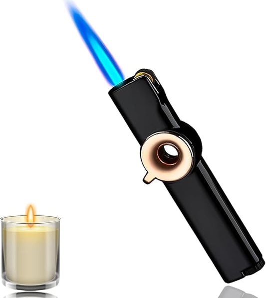 Cool Gadgets Metal Gears Butane Torch Lighters Refillable Novelty Lighter for Fireplace Candle Camping BBQ (Without Gas) (05)