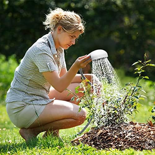 portable outdoor shower,4400mA detachable battery,USB charging, LED lighting,battery campsite shower,self suction water pump,suitable for hiking/backpacking,camping,travel,beach,pets,watering