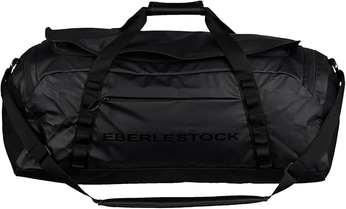 Eberlestock Hyllus Duffel Bag for Men - Durable, Water-Resistant, Small Men's Duffle Bag with Zipper Pockets, Ideal for Travel & Gym, Tactical Gear Bag, Hunting, Fishing, Camping - Black, 65L