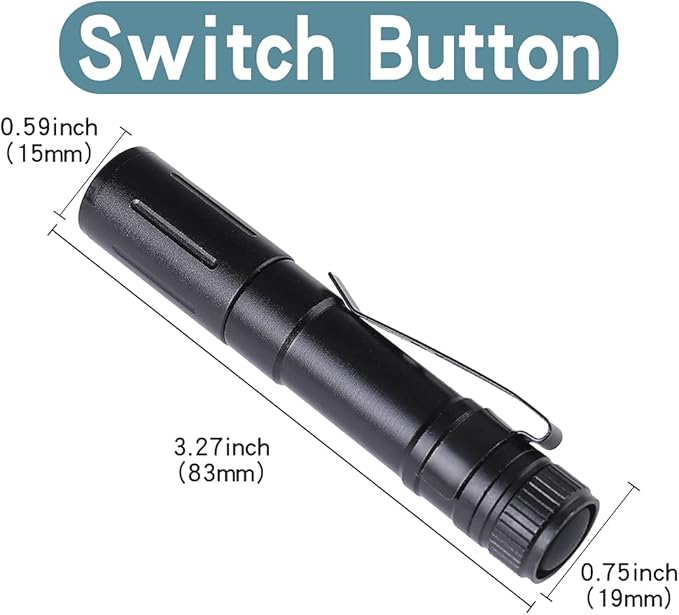 KunHe 6 Pack Small Mini Single Mode Led Powerful Flashlights AAA Battery 1 Mode Flashlight Pen Light Penlight Flashlights Pocket Tiny Compact EDC High Lumens Bright Flashlights