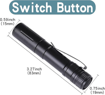 KunHe 6 Pack Small Mini Single Mode Led Powerful Flashlights AAA Battery 1 Mode Flashlight Pen Light Penlight Flashlights Pocket Tiny Compact EDC High Lumens Bright Flashlights