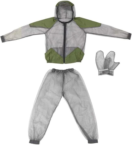 Kids Mosquito Suit Outdoor Net Clothing Mosquito Insect Bug Proof Clothing Insect Mesh Protection Clothing Mesh Insects Net Gloves mosquito suits for adults,bug suit Grey （ XL ）