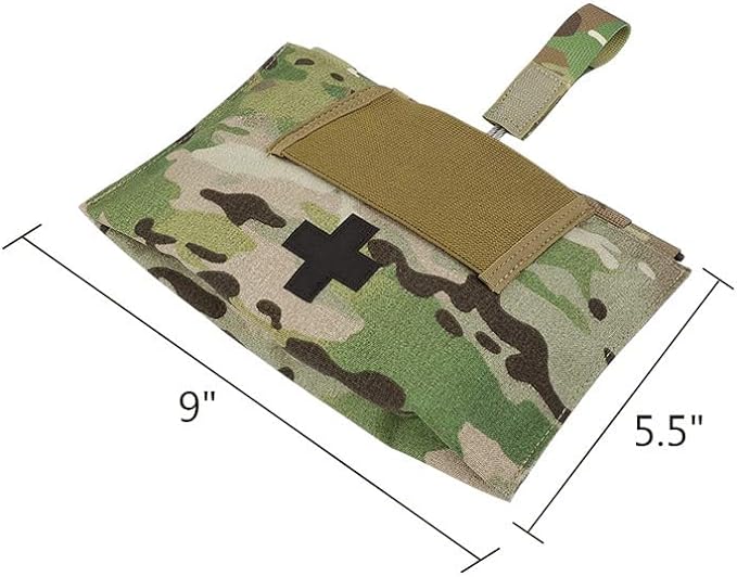 KRYDEX Tactical Blow Out Kit Bag Medical Pouch First Aid Bag IFAK Pouch with MOLLE and Belt Loop