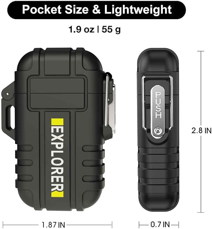 Torch Lighter, 2 Pack Butane Lighter, Windproof Outdoor Gas Lighter Adjustable Jet Flame Lighters, Fireplace Fireworks Grill Camping BBQ Lighter, Gifts for Men. (Without Gas) (Black+Black)