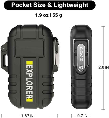 Torch Lighter, 2 Pack Butane Lighter, Windproof Outdoor Gas Lighter Adjustable Jet Flame Lighters, Fireplace Fireworks Grill Camping BBQ Lighter, Gifts for Men. (Without Gas) (Black+Black)