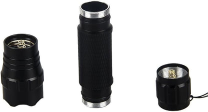 BESTSUN Super Bright Tactical Flashlight WF-501B L2 LED 1200 Lumens 1 Mode Hunting Light Lamp Torch Set with Pressure Tail Switch, Barrel Mount and Charger