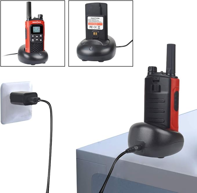 Rechargeable Walkie Talkies for Adults, 2 Pack Two-Way Radios Long Range 5 Miles for Family Camping Boys Girls Gift
