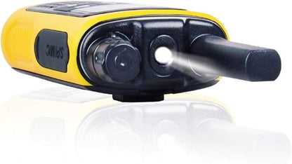 Rechargeable Walkie Talkies for Adults, Long Range 5 Miles Two Way Radios, Rechargeable Battery,Charging Dock,Flashlight,for Camping Hiking Hunting Security Hotel Yellow
