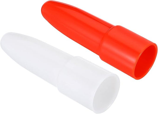 PATIKIL Flashlight Diffuser Caps Set, 2 Pcs PC Plastic Wear-Resistant Flashlight Signal Wand for Most LED Flashlights, White Red