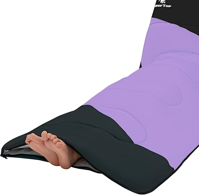 GEERTOP Backpacking Sleeping Bag for Camping, Lightweight Sleeping Bags for Adults Kids Summer Warm Cold Weather Hiking Travel