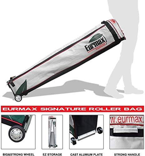 Eurmax USA 5'x5' Pop Up Canopy Tent Commercial Instant Canopies with Heavy Duty Roller Bag,Bonus 4 Sand Weights Bags (Burgundy)