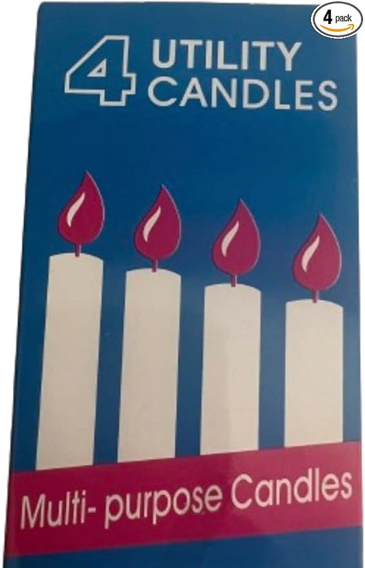 5"" Emergency Household Multi-Purpose Candles (4 Pack), 5 Hour Burn Time, White