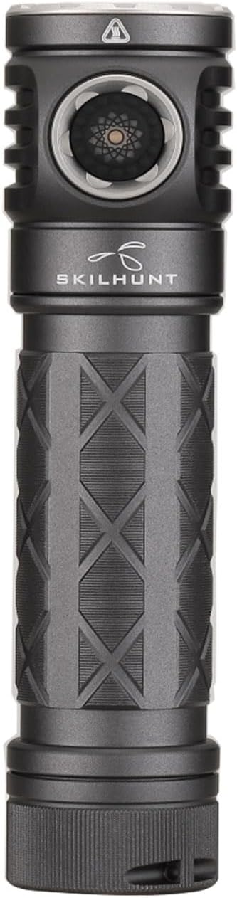 EC200 Powerful EDC 1550 lumens USB-C Rechargeable LED Flashlight - Lightweight, Compact Mini Pocket light Home use Camping Hiking Running Waterproof Outdoor Sports Hands-Free (High CRI 4500K, Grey)