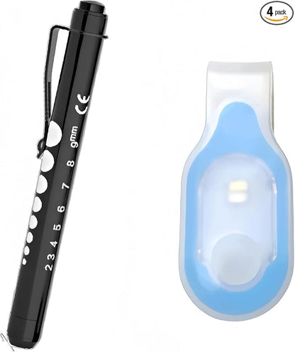 Night Light for Nurse, Hands Free Flashlight，Nurse Light Clip,Magnetic Flashlight for Walking Running Pets Outdoors Emergency (Nurse Pen+Nurse Light)
