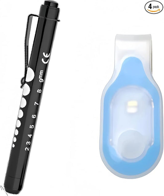 Night Light for Nurse, Hands Free Flashlight，Nurse Light Clip,Magnetic Flashlight for Walking Running Pets Outdoors Emergency (Nurse Pen+Nurse Light)