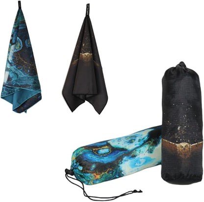 , Camping Towels,Microfiber Towel 2 Size at 1 Pack Towels, Quick Dry Towel, Swim Towel, Travel Beach Towel,Hiking Towel, Camping essentials