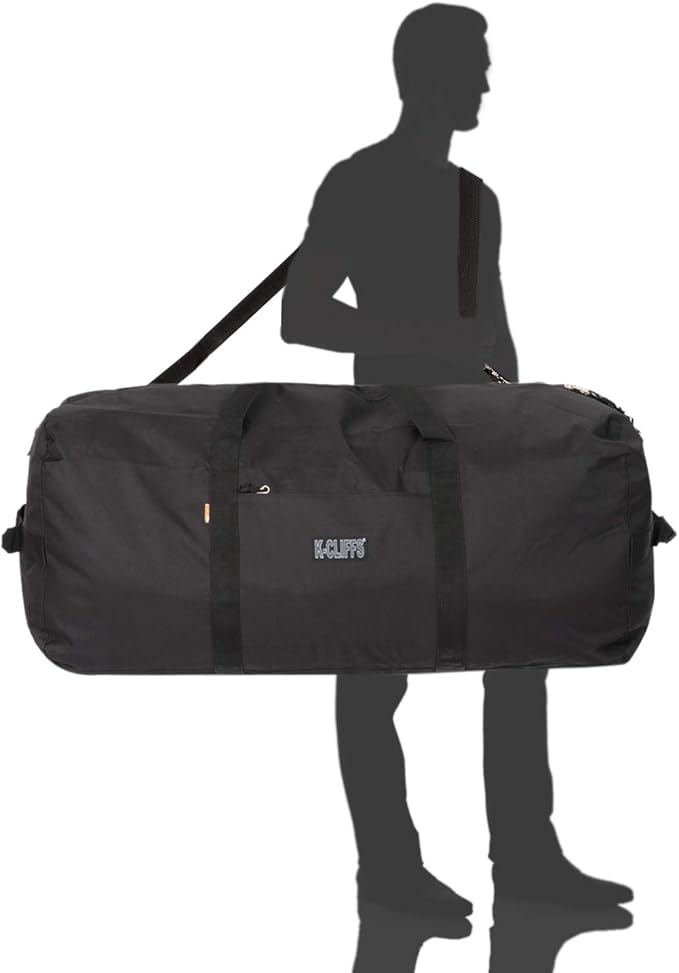 Heavy Duty Cargo Duffel Large Sport Gear Drum Set Equipment Hardware Travel Bag Rooftop Rack Bag (36" x 17" x 17", Black)