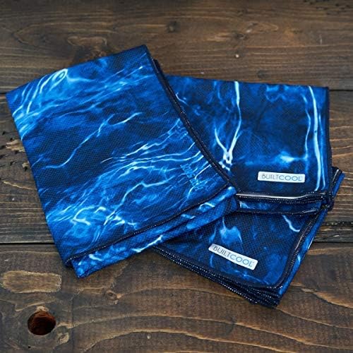 BUILTCOOL Adult Cooling Towel - Men & Women Chilly, Lightweight, Soft, Neck and Face Cooling Towel for Sport, Camping, Hunting, One Size, Mossy Oak Elements, 3 Pack