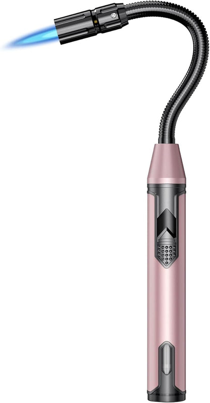 Torch Lighter Refillable Butane Lighter Long Flexible Neck Multipurpose Lighter for Candles Grill BBQ Fireplaces Kitchen Camping (No Prefilled)