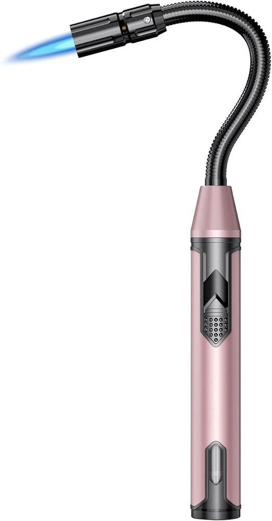 Torch Lighter Refillable Butane Lighter Long Flexible Neck Multipurpose Lighter for Candles Grill BBQ Fireplaces Kitchen Camping (No Prefilled)